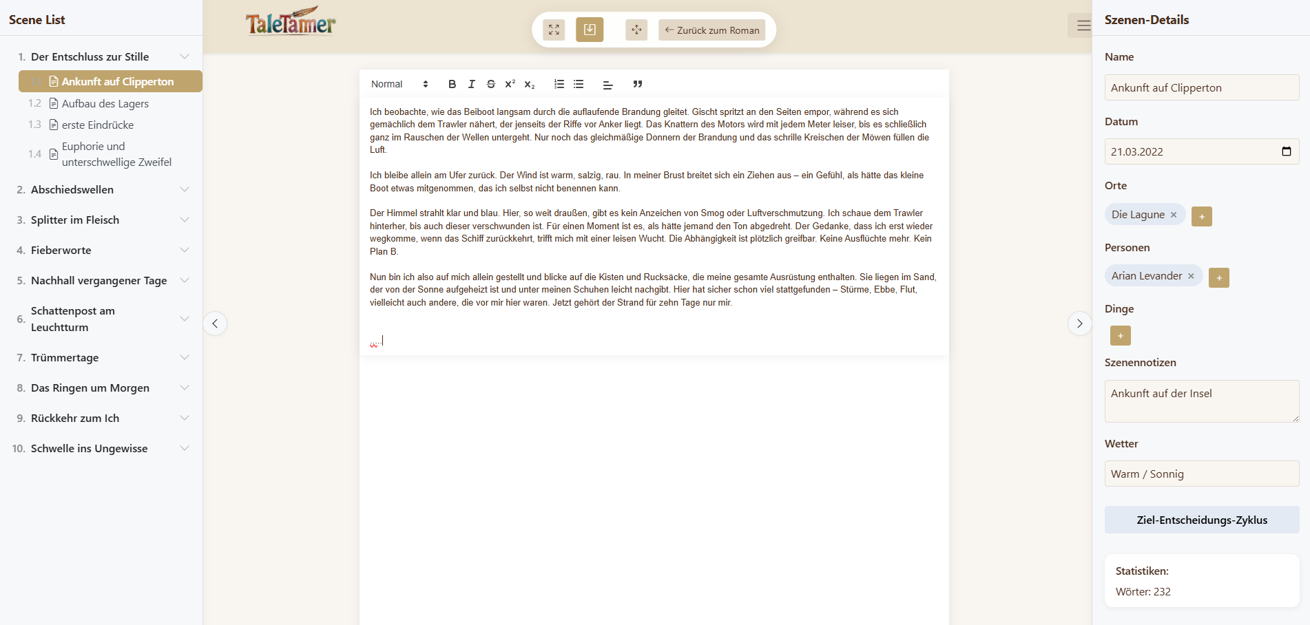 Ablenkungsfreier Editor - Schreibsoftware